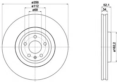 Тормозной диск PRO HELLA PAGID купить