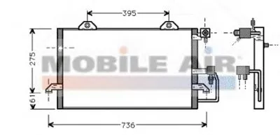 Конденсатор, кондиционер VAN WEZEL купить