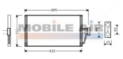 Конденсатор, кондиционер VAN WEZEL купить