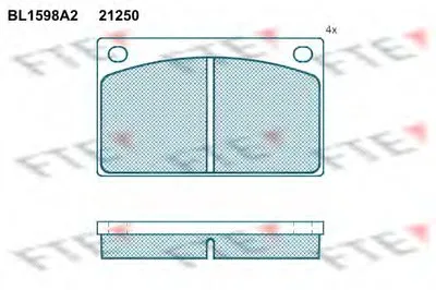 Комплект тормозных колодок, дисковый тормоз FTE купить