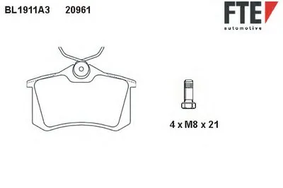 Комплект тормозных колодок, дисковый тормоз FTE купить