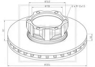 Тормозной диск PE Automotive купить
