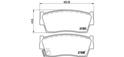 Комплект тормозных колодок, дисковый тормоз BREMBO купить