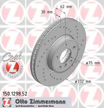 Тормозной диск SPORT BRAKE DISC COAT Z ZIMMERMANN купить