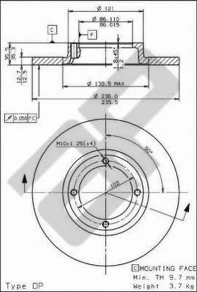 Тормозной диск REMSA METZGER купить