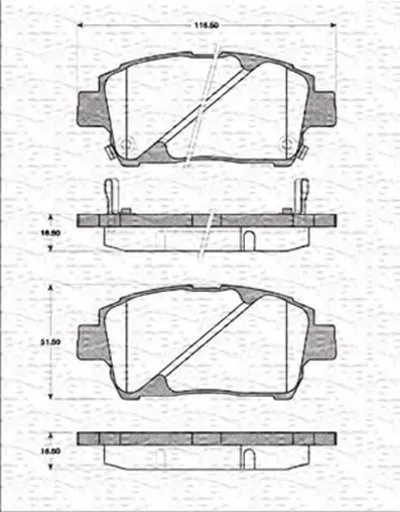 Комплект тормозных колодок, дисковый тормоз MAGNETI MARELLI купить