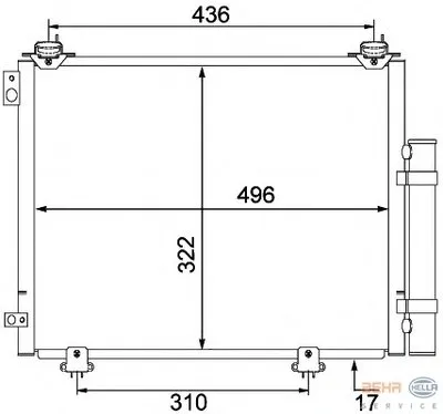 Конденсатор, кондиционер BEHR HELLA SERVICE купить
