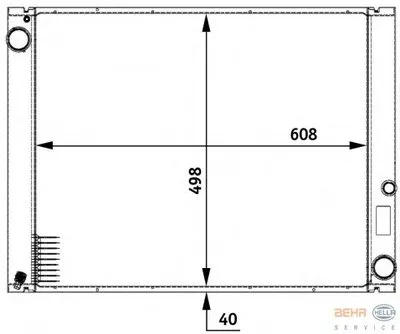Радиатор, охлаждение двигателя BEHR HELLA SERVICE купить