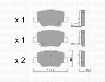Комплект тормозных колодок, дисковый тормоз METELLI купить