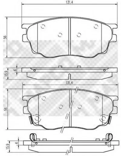 Комплект тормозных колодок, дисковый тормоз MAPCO купить