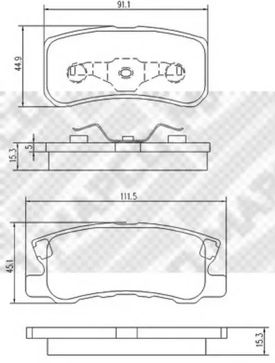 Комплект тормозных колодок, дисковый тормоз MAPCO купить