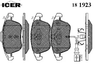 Комплект тормозных колодок, дисковый тормоз ICER купить