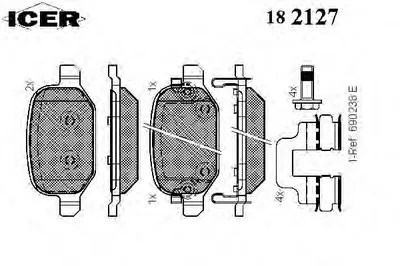 Комплект тормозных колодок, дисковый тормоз ICER купить