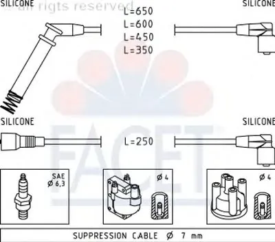 Комплект проводов зажигания FACET купить