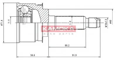 Шарнирный комплект, приводной вал KAMOKA KAMOKA купить