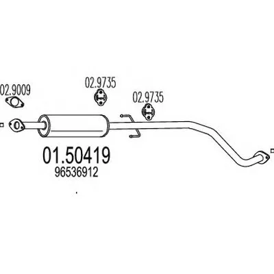 Средний глушитель выхлопных газов MTS купить