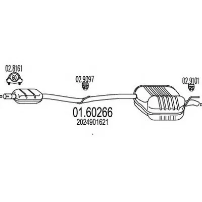 Глушитель выхлопных газов конечный MTS купить