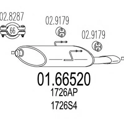 Глушитель выхлопных газов конечный MTS купить