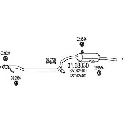 Глушитель выхлопных газов конечный MTS купить