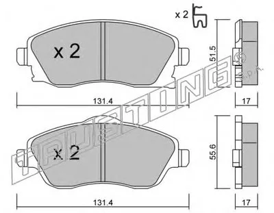Комплект тормозных колодок, дисковый тормоз TRUSTING купить