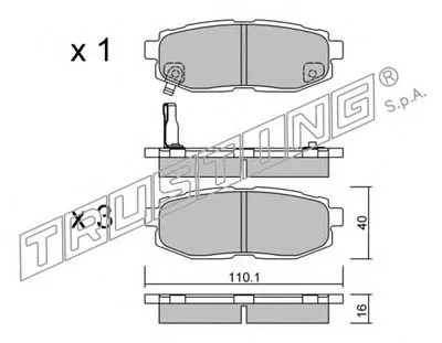 Комплект тормозных колодок, дисковый тормоз TRUSTING купить