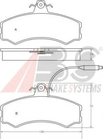 Комплект тормозных колодок, дисковый тормоз A.B.S. купить