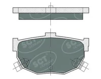 Комплект тормозных колодок, дисковый тормоз SCT Germany купить