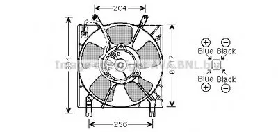 Вентилятор, охлаждение двигателя AVA QUALITY COOLING купить