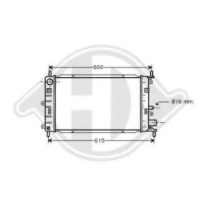 Радиатор, охлаждение двигателя DIEDERICHS купить