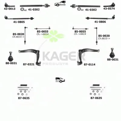 Подвеска колеса KAGER купить