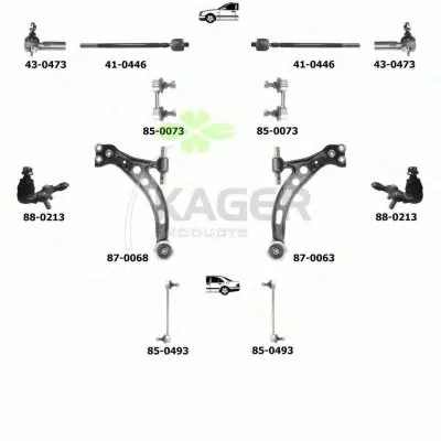 Подвеска колеса KAGER купить