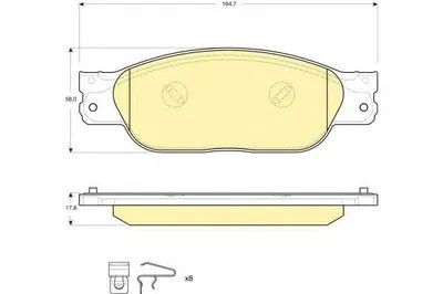 Комплект тормозных колодок, дисковый тормоз GIRLING купить