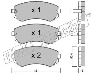 Комплект тормозных колодок, дисковый тормоз fri.tech. купить