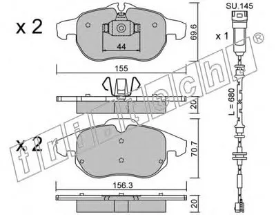 Комплект тормозных колодок, дисковый тормоз fri.tech. купить