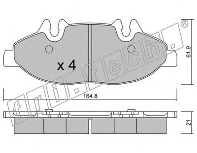 Комплект тормозных колодок, дисковый тормоз fri.tech. купить