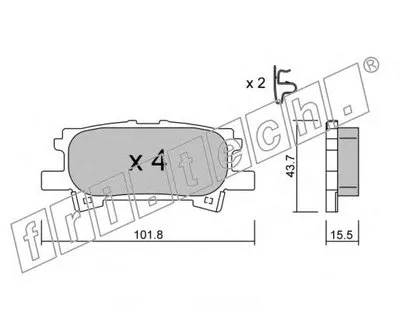 Комплект тормозных колодок, дисковый тормоз fri.tech. купить