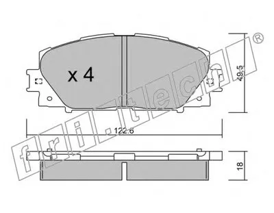 Комплект тормозных колодок, дисковый тормоз fri.tech. купить