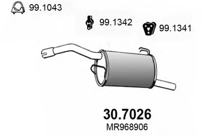 Глушитель выхлопных газов конечный ASSO купить