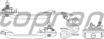 Комплект замка, замок TOPRAN купить