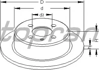Тормозной диск TOPRAN купить