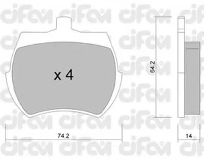 Комплект тормозных колодок, дисковый тормоз CIFAM купить