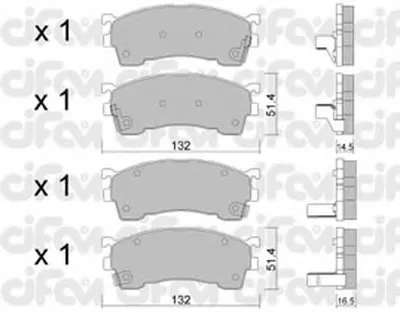 Комплект тормозных колодок, дисковый тормоз CIFAM купить