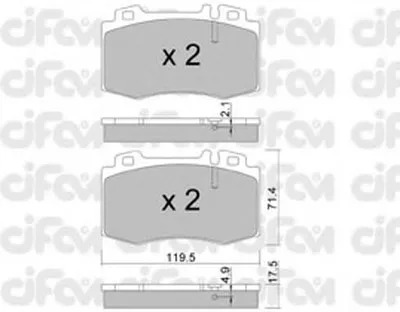 Комплект тормозных колодок, дисковый тормоз CIFAM купить