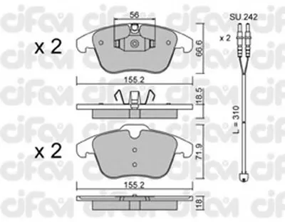 Комплект тормозных колодок, дисковый тормоз CIFAM купить