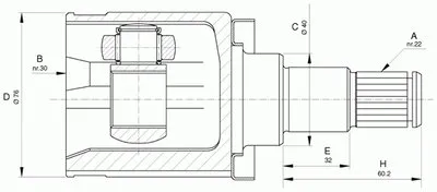 Шарнирный комплект, приводной вал SPIN OPEN PARTS купить