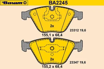 Комплект тормозных колодок, дисковый тормоз BARUM купить