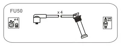 Комплект проводов зажигания JANMOR купить