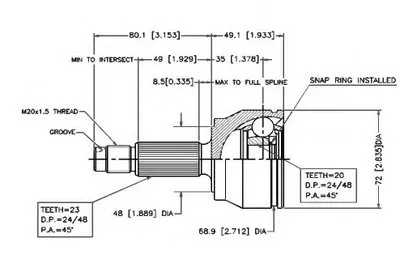 Шарнирный комплект, приводной вал VEMA купить