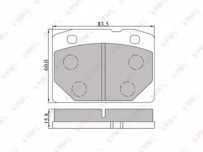 Комплект тормозных колодок, дисковый тормоз LYNXauto купить