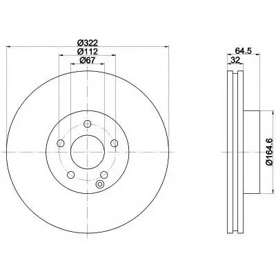 Тормозной диск PRO HELLA купить